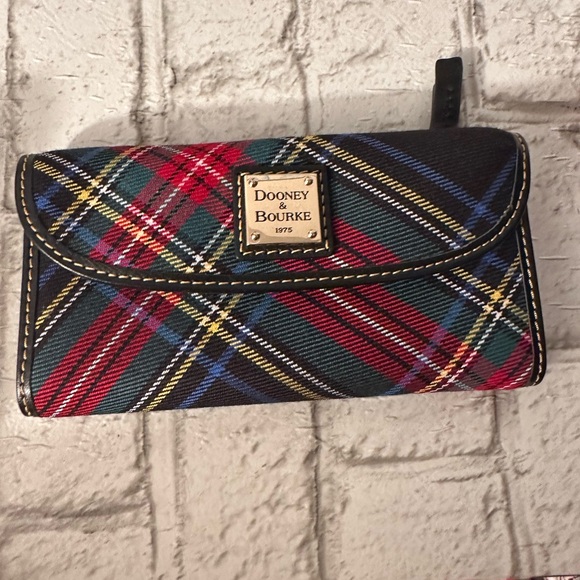 Dooney & Bourke Handbags - Dooney & Bourke Plaid Wallet - Red, Blue, Yellow